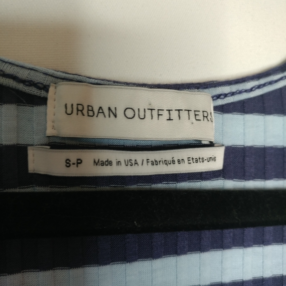Urban Outfitters Knit Deep V Striped Blue Romper - Picture 8 of 13